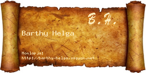 Barthy Helga névjegykártya